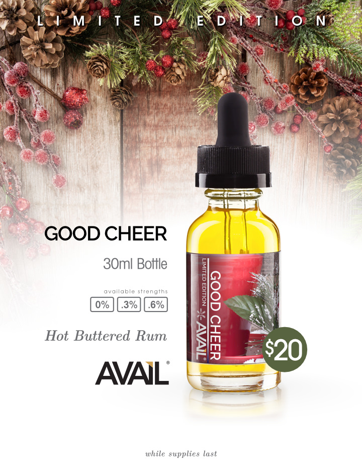 <br /><b>Warning</b>: Undefined variable $page_no in <b>/home2/laymanne/public_html/projects.php</b> on line <b>609</b><br />AVAIL Vapor Holiday E-Liquid Good Cheer Ad Print