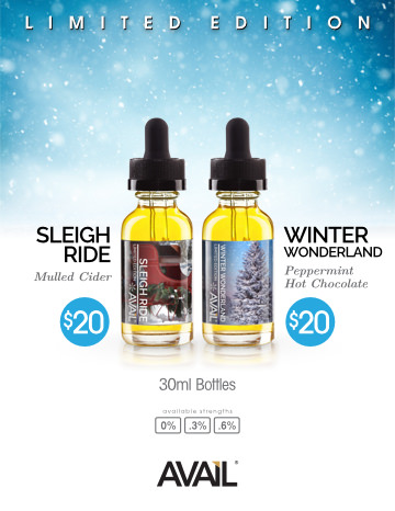 Holiday E-Liquid Sleigh Ride & Winter Wonderland Ad
