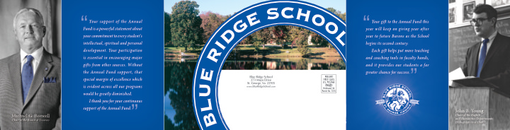Blue Ridge School Spring Direct Mail Print Side 1