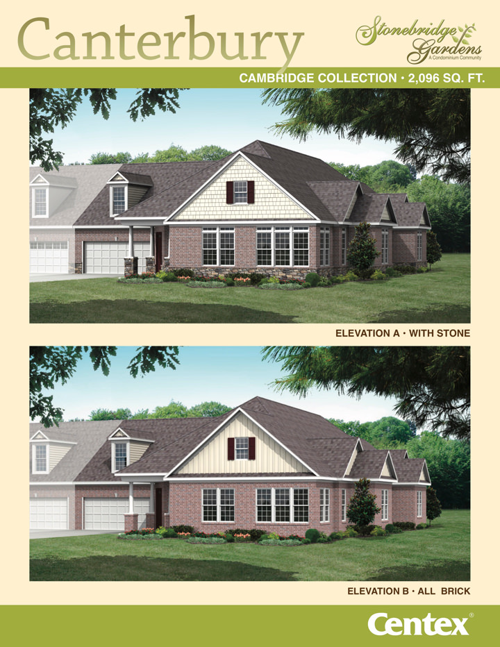 Centex Homes Canterbury Floor Card Print Side 1