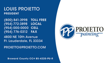 Proietto Painting Business Card