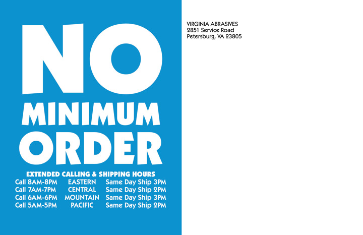 Virginia Abrasives No Minimum Order Direct Mail Print Side 2