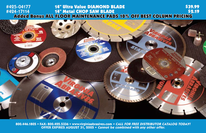 Virginia Abrasives No Minimum Order Direct Mail Print Side 1