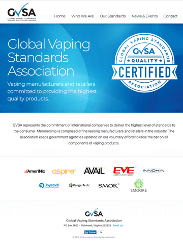 Global Vapor Standards Association Website