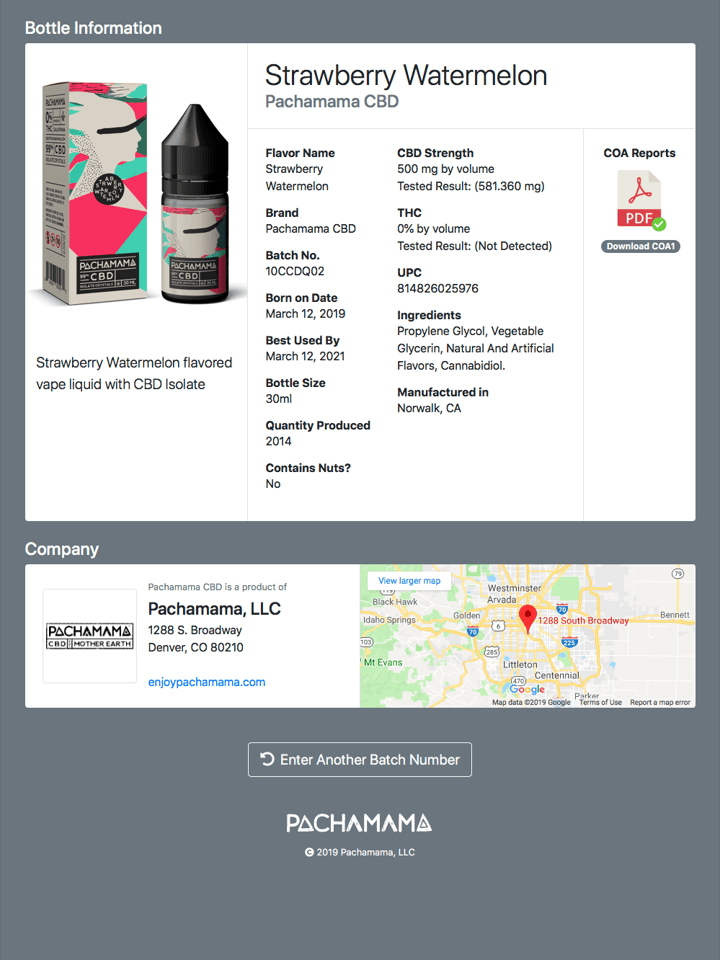 Pachamama CBD Quality Assurance Website Web Side 2