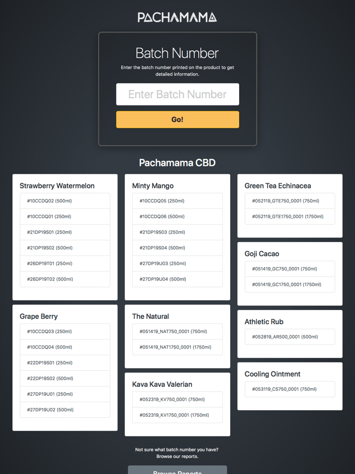 Pachamama CBD Quality Assurance Website Web Side 1